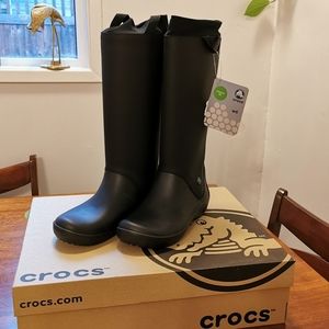 Black CROCS RainFloe Rainboots / Gumboots / Wellie